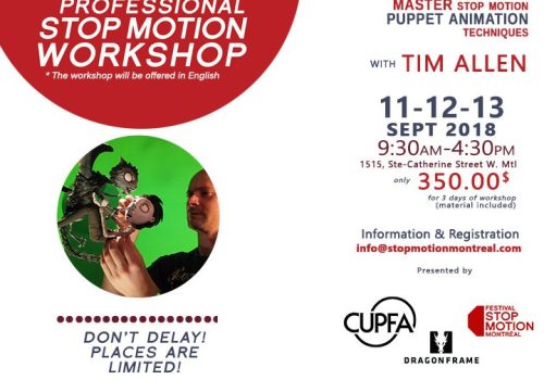 Stop Motion Montreal 2018 Character Animation Workshop!